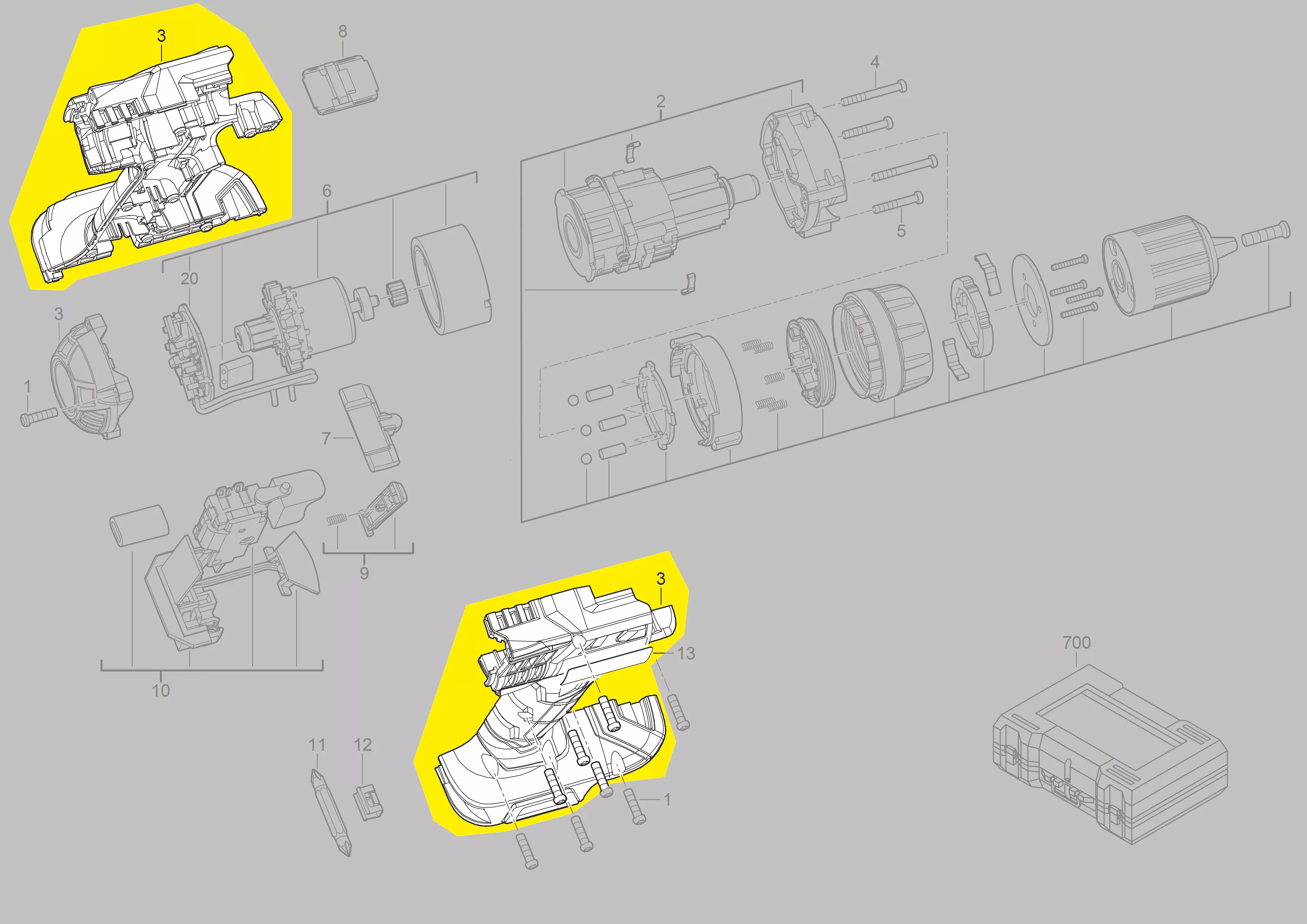 Boîtier moteur réf. 4931441354 AEG